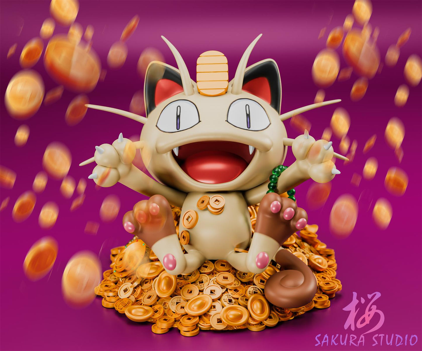 Sakura Studio - Gold Coin Series Meowth [PRE-ORDER CLOSED]