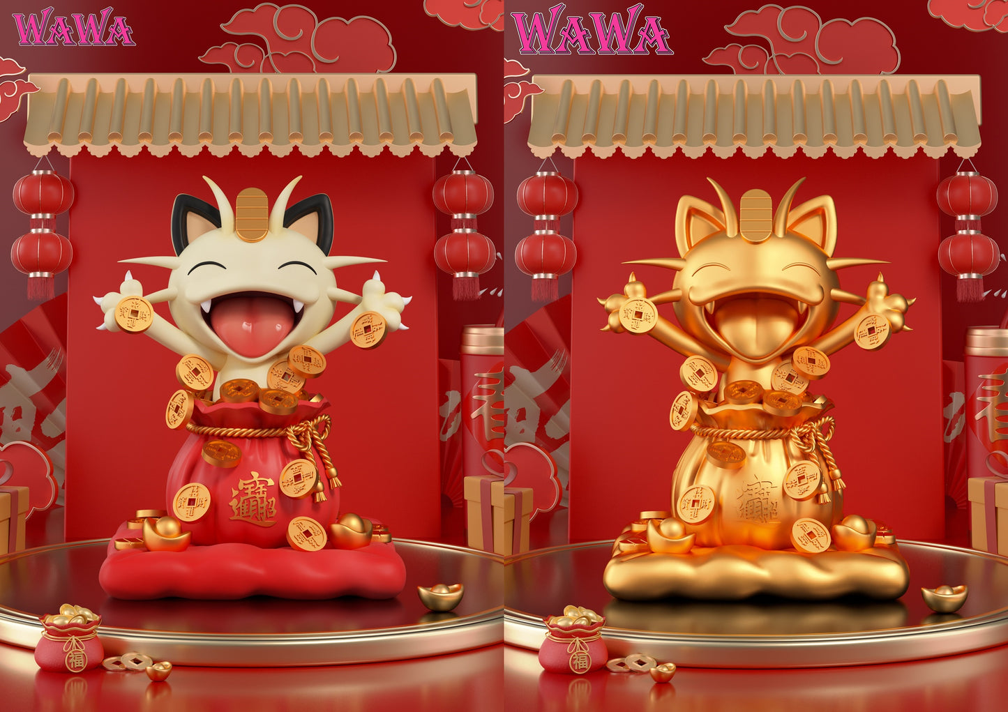 WAWA Studio - Chinese New Year Meowth [PRE-ORDER CLOSED]