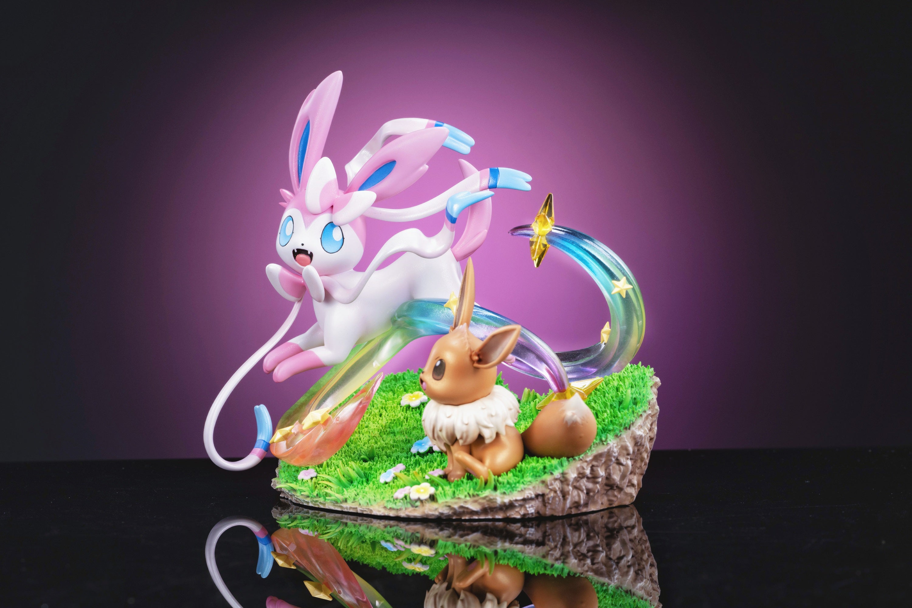 Pokémon sylveon Eeveelution Figure shops collectible toy statue Let’s go eevee 7in