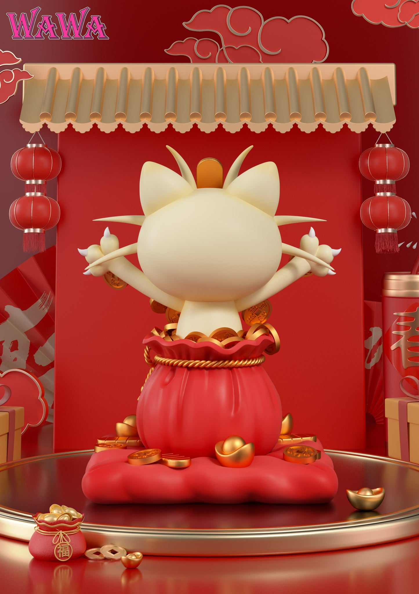 WAWA Studio - Chinese New Year Meowth [PRE-ORDER CLOSED]