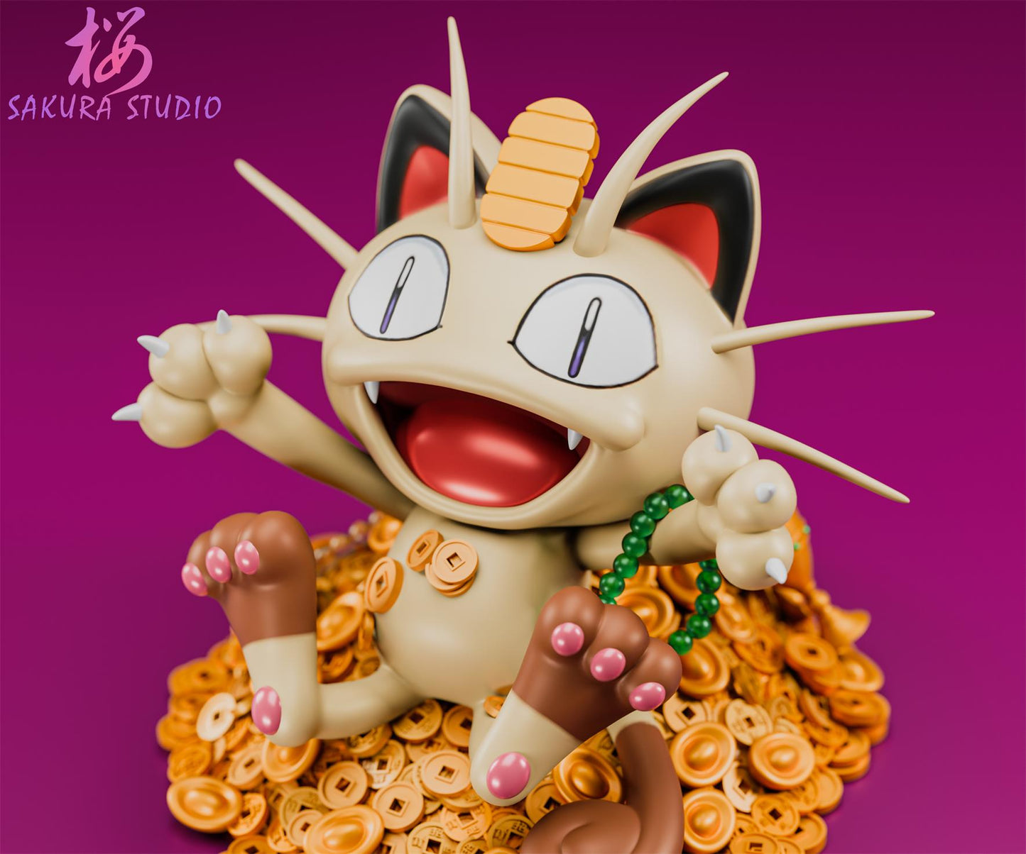 Sakura Studio - Gold Coin Series Meowth [PRE-ORDER CLOSED]